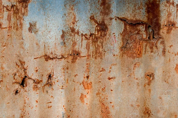 Zardzewiały faliste metalowe tekstura tło — Zdjęcie stockowe