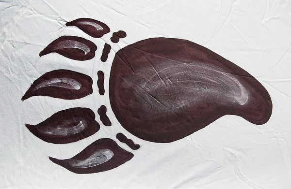 The Imprint of foot animal on indian tent — Stock Photo, Image
