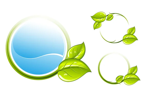 Green bio icon — Stock Vector