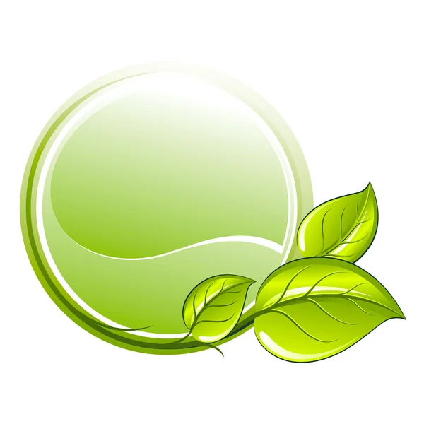 stock vector Green bio icon