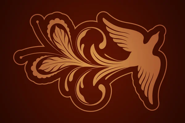 Phoenix ornament vzor Stock Ilustrace