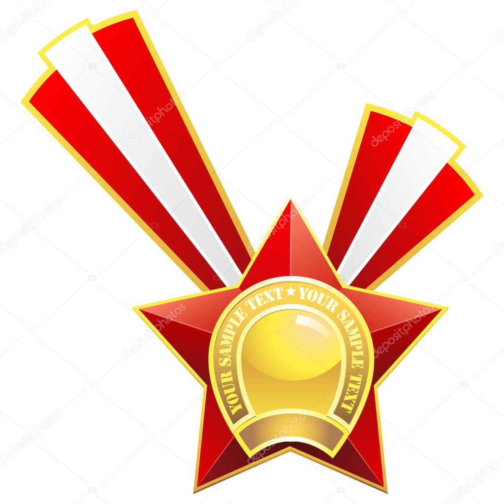 Red star medal