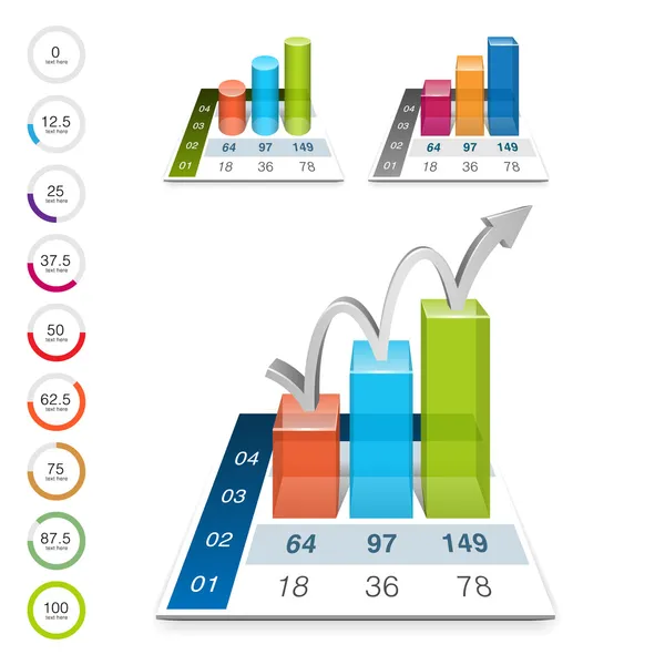 Infografica 3d — Vettoriale Stock