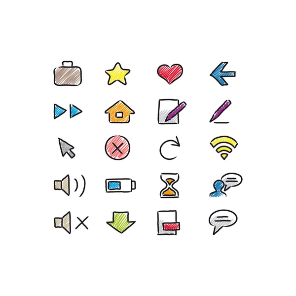 Doodle icons set Stock Vector