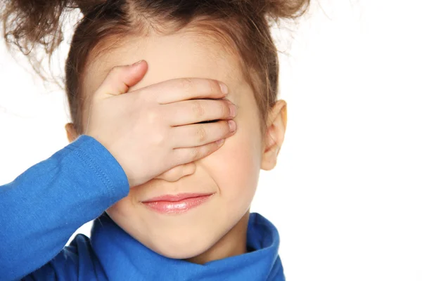 Little girl with closed eyes — Stock Photo, Image