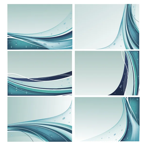 Blue backgrounds vector set Stock Illustration