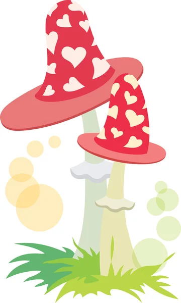 Paddestoelen vector — Stockvector