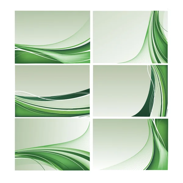 Green abstract background set Stock Illustration