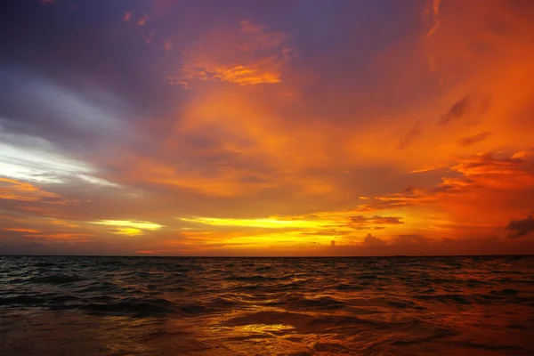 Tropischer Sonnenuntergang Stockfoto
