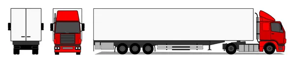 Camion avec vecteur remorque — Image vectorielle