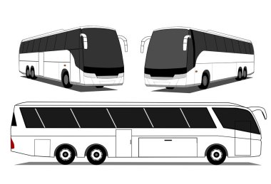 Coach bus vector clipart