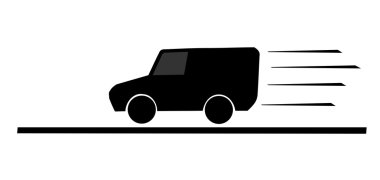 Cartoon delivery van clipart