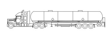 Big american tank truck clipart