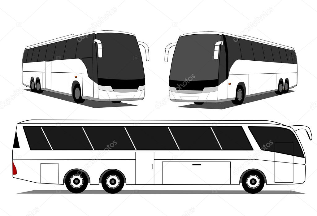 Coach bus vector