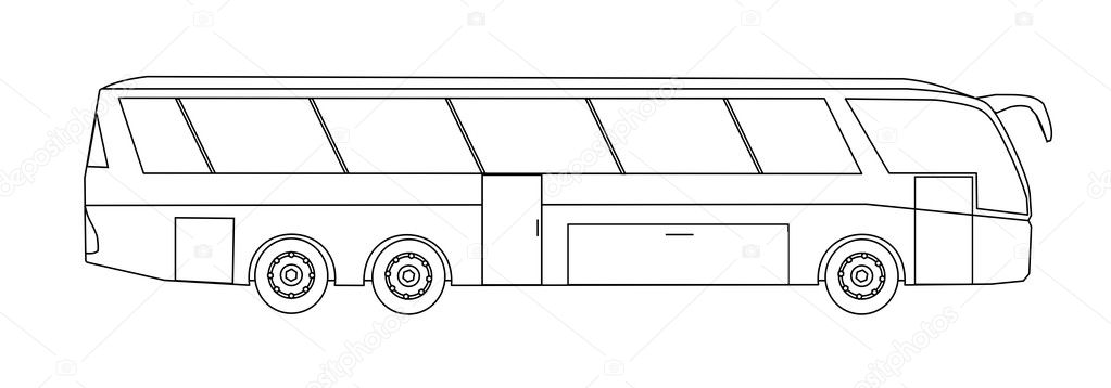 Coach bus vector — Stock Vector © brudercz #9223983