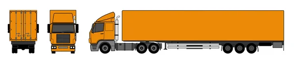 Camion avec remorque — Image vectorielle