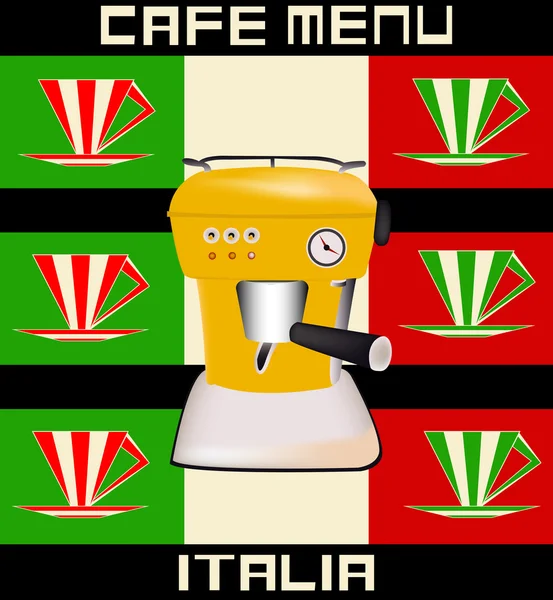 Menu Café italien — Image vectorielle