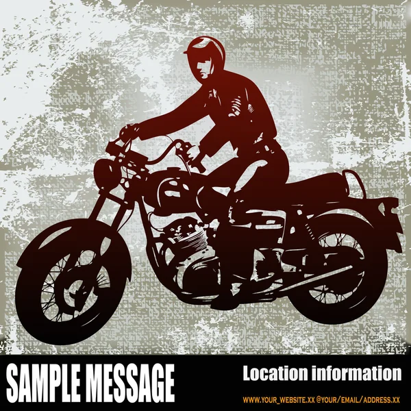 Información de motociclista — Archivo Imágenes Vectoriales