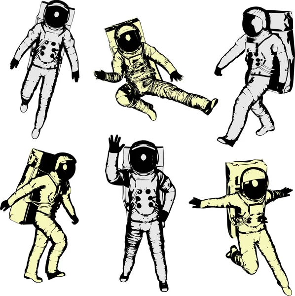 Astronautas — Archivo Imágenes Vectoriales