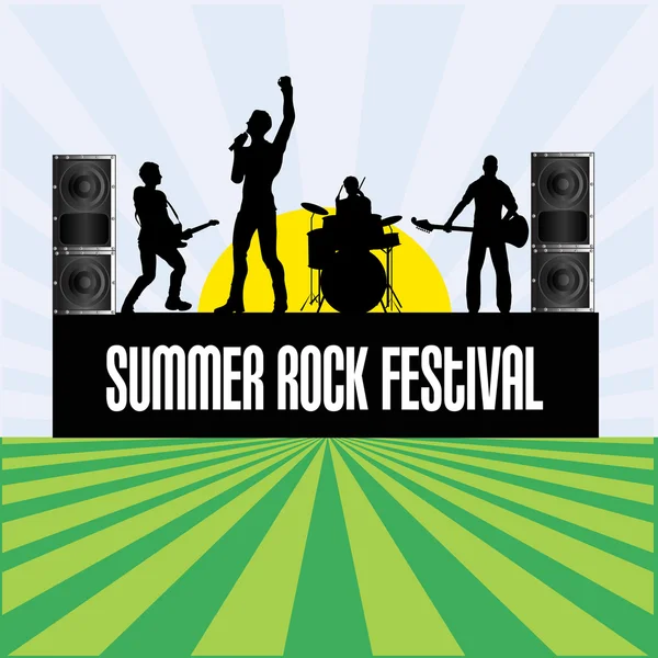 Sommar rock festival flyer — Stock vektor