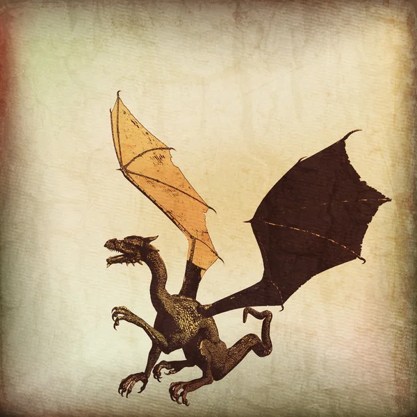 Pergaminho de dragão — Fotografia de Stock