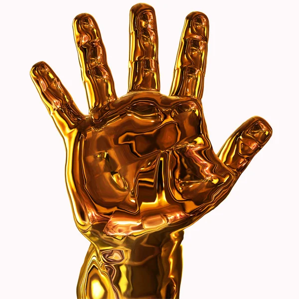 Золотая рука — стоковое фото