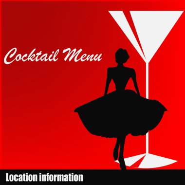 Cocktail Bar Menu Template clipart