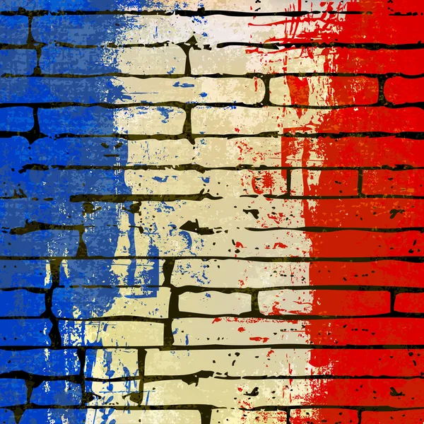 French Brick Wall Background — Stock Vector