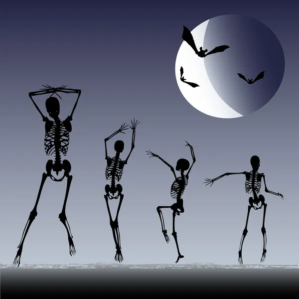 Iskelet dansı — Stok Vektör