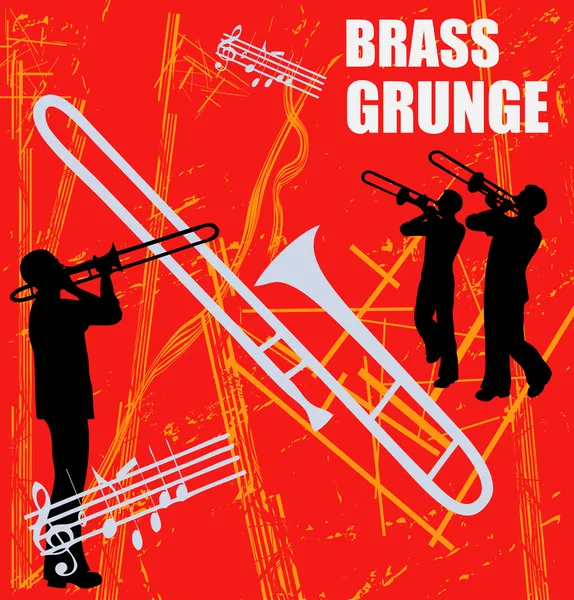 Brass Grunge Background — Stock Vector
