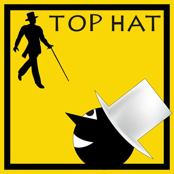 Top Hat Message — Stock Vector