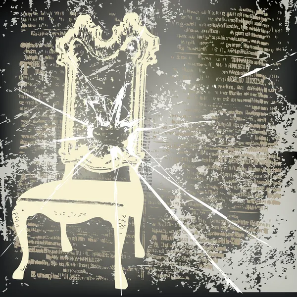 粉砕された椅子の背景 — ストックベクタ
