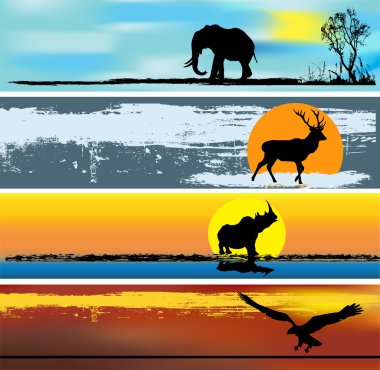 Animal Web Banners clipart