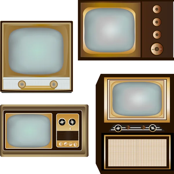 Винтажные телевизионные проекты — стоковый вектор