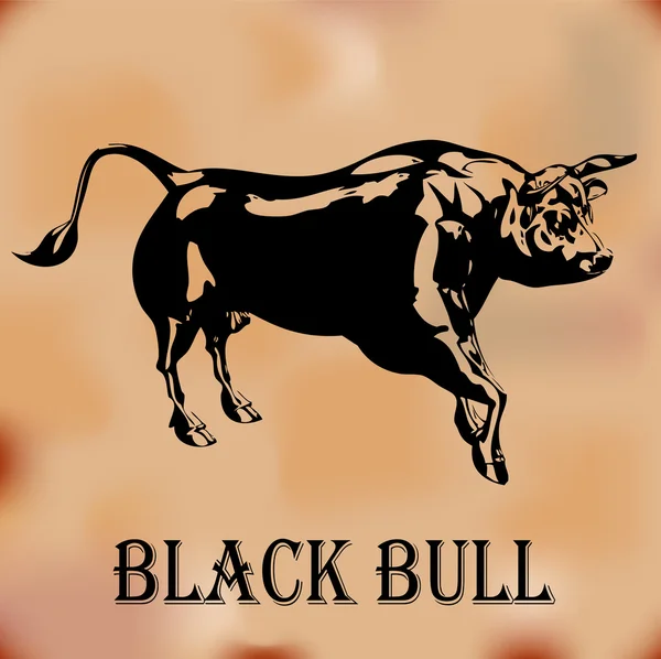 Fond taureau noir — Image vectorielle