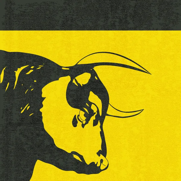 雄牛の頭部 — ストックベクタ