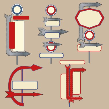 Vintage Signpost elements clipart