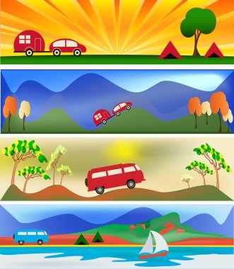 Camping and Caravaning clipart