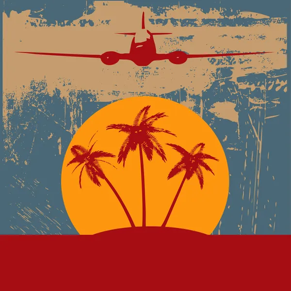 Fond de plage tropical — Image vectorielle