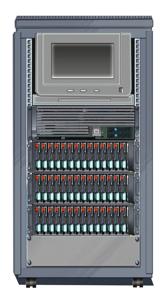 Komputer serwera gabinetu — Zdjęcie stockowe