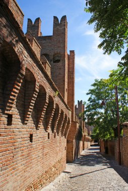 şehir duvarlarının gradara, la marche, İtalya