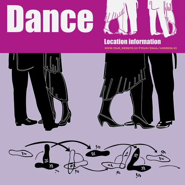 Tarjeta de baile — Archivo Imágenes Vectoriales