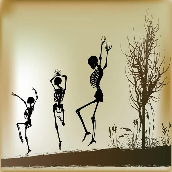 Dans skeletten — Stockvector
