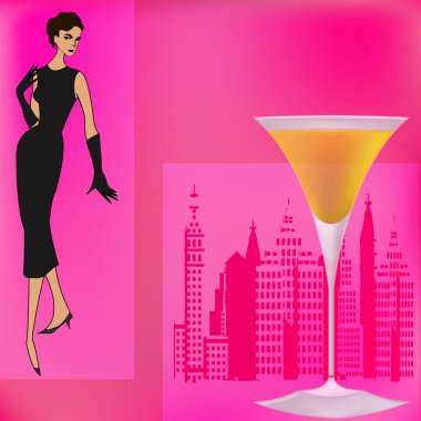 Cocktail Bar Menu Template clipart