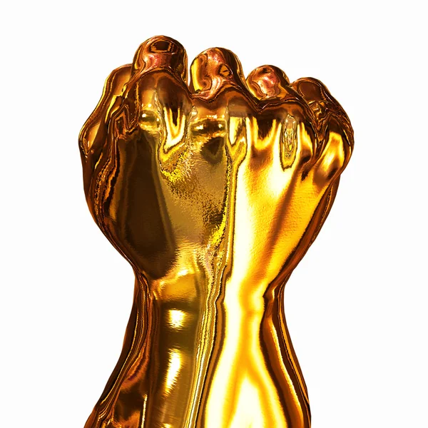 Золотой кулак — стоковое фото