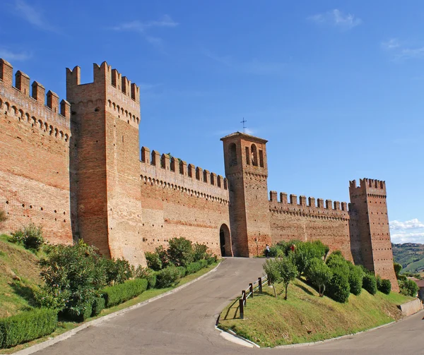 Mura cittadine di Gradara, La Marche, Italia — Foto Stock