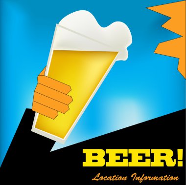 Cheers, Beer Art Deco Stle Poster clipart