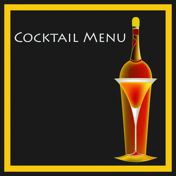 Vorlage für Cocktailkarte — Stockvektor