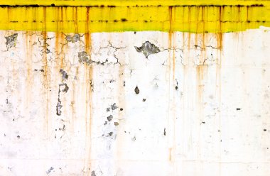 Grunge Covered Old Wall with Rust and Yellow Paint clipart