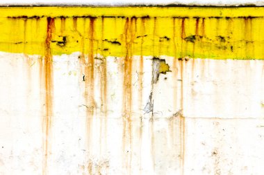 Grungy Old Wall With Rusty Yellow Paint clipart
